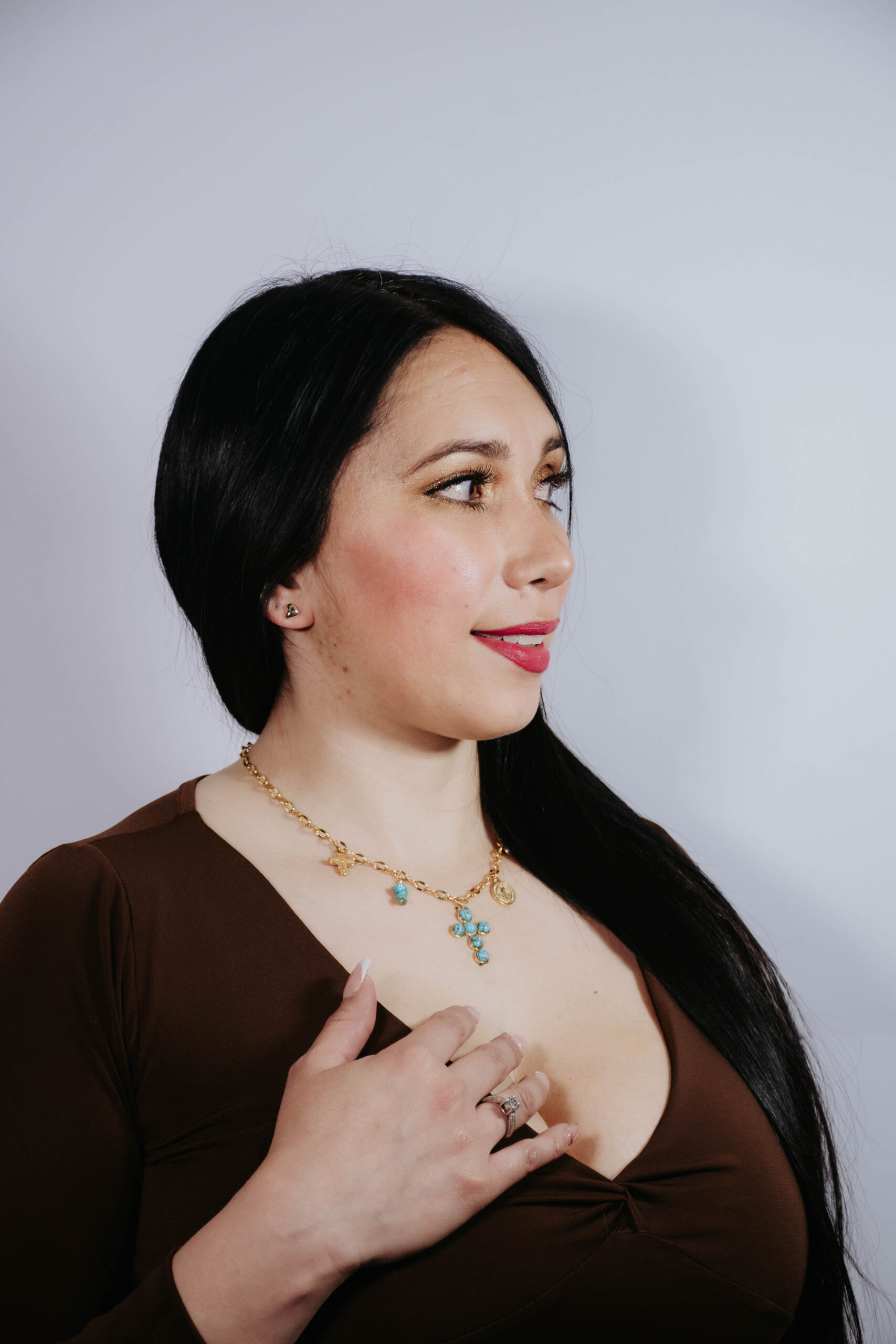 CADENA CHARSM CRUZ TURQUESA - Imagen 8