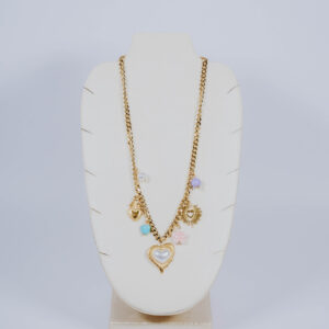 CADENA CHARMS CORAZON ROSA