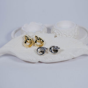 ARETES NUDO EN COVER GOLD (PLATEADOS Y DORADOS)