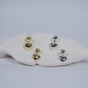 ARETES DUO CORAZON COVER GOLD