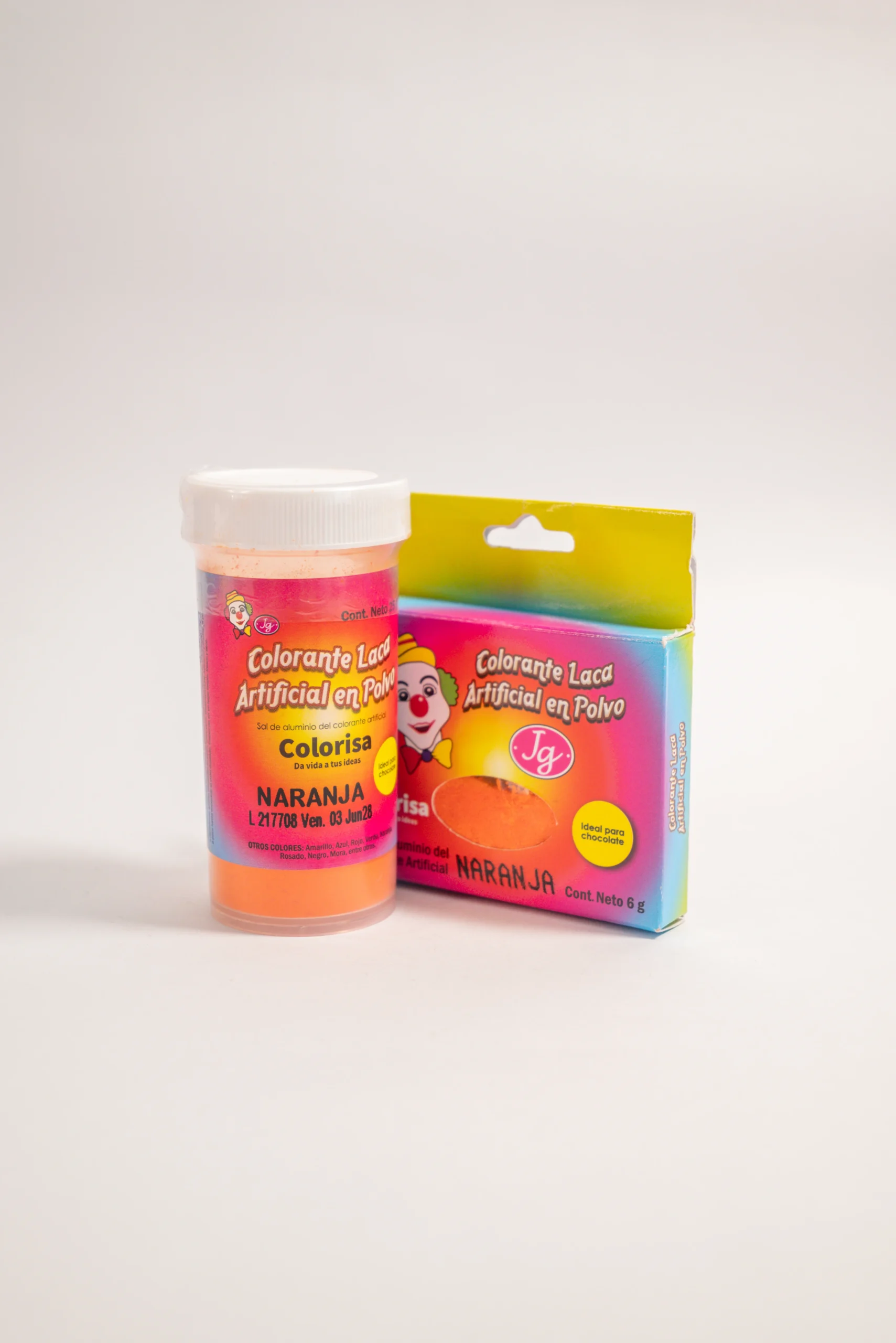 COLORANTE LACA ARTIFICIAL EN POLVO COLOR NARANJA *25G COLORISA - Imagen 2