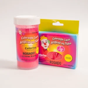 COLORANTE LACA ARTIFICIAL EN POLVO COLOR ROSADO *25G COLORISA