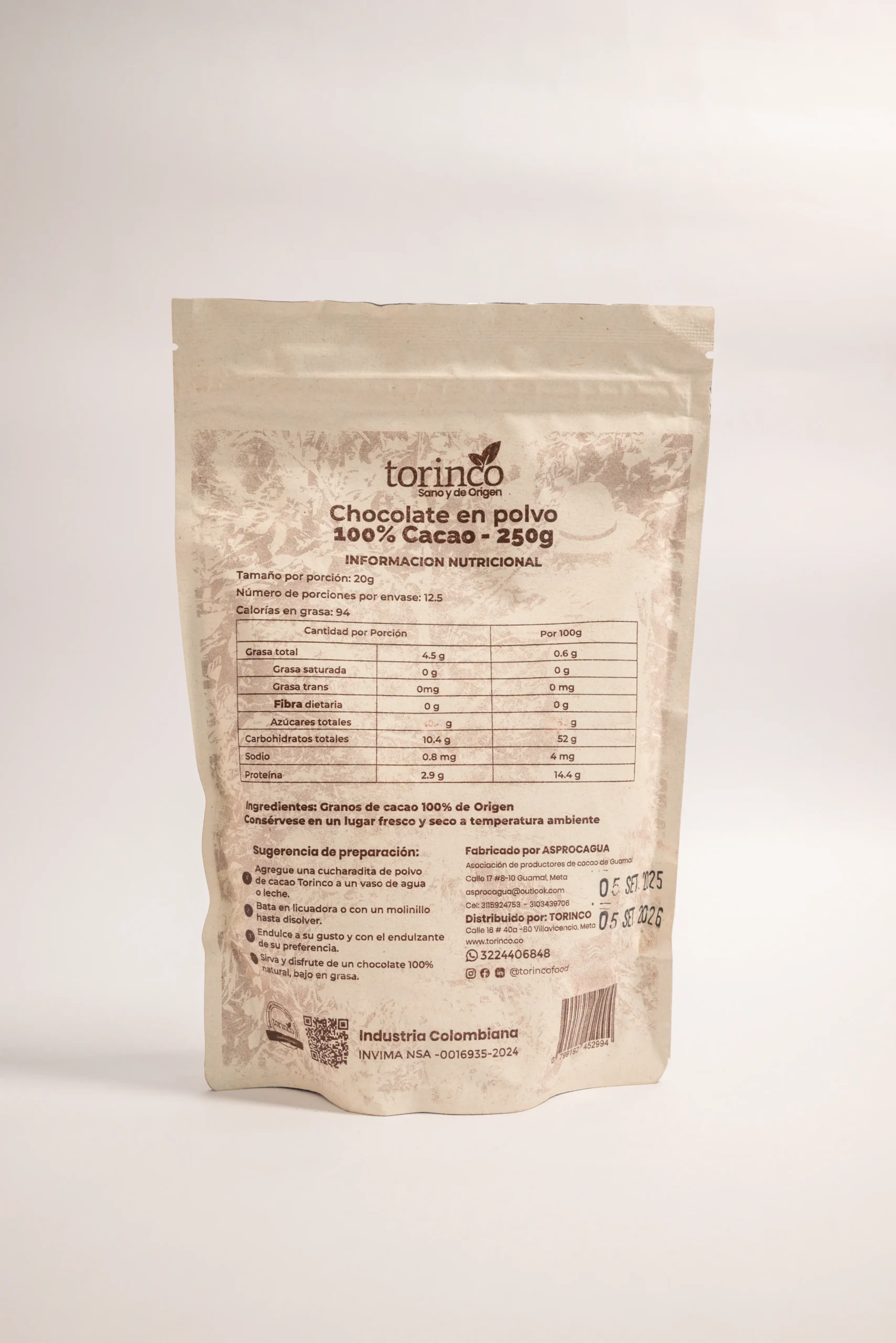 CACAO EN POLVO 100% NATURAL AWARE *250G - Imagen 3